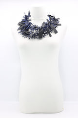 Recycled Leatherette on Cord & Bird's Nest Necklaces Set - Jianhui London
