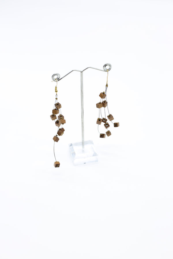 Frankie Pashmina Beads on Fishwire Earrings - Jianhui London