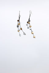 Frankie Pashmina Beads on Fishwire Earrings Multi colour - Jianhui London