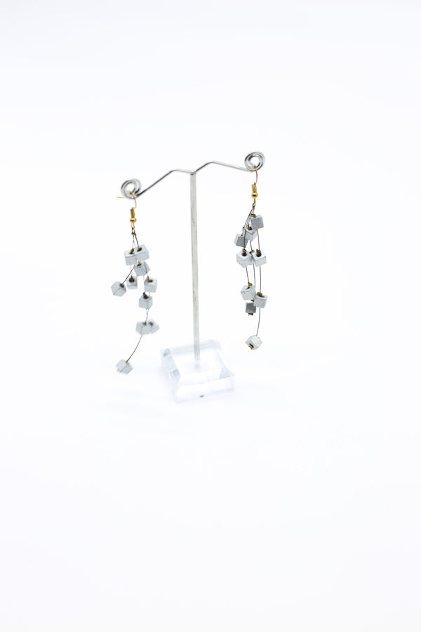 Frankie Pashmina Beads on Fishwire Earrings - Jianhui London