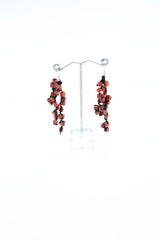 Iris Pashmina Hand-crocheted Tassel Earrings - Hand-painted - Jianhui London