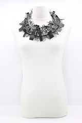 Recycled Leatherette on Cord & Bird's Nest Necklaces Set - Jianhui London