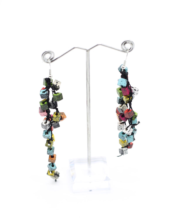 Beth Hand-painted Summer Multi Earrings - Jianhui London