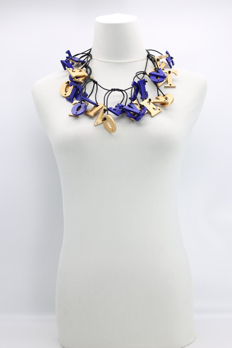 Vote - Fish Bone - New Royal Blue & Gold 2 - Jianhui London