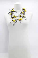Round Beads on Leatherette Chain Necklaces Set - Jianhui London