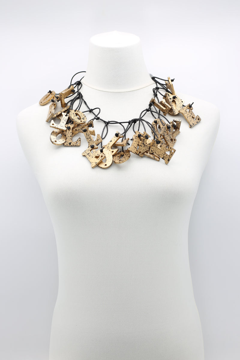 Big LOVE Necklace - Hand-painted - Short - Jianhui London