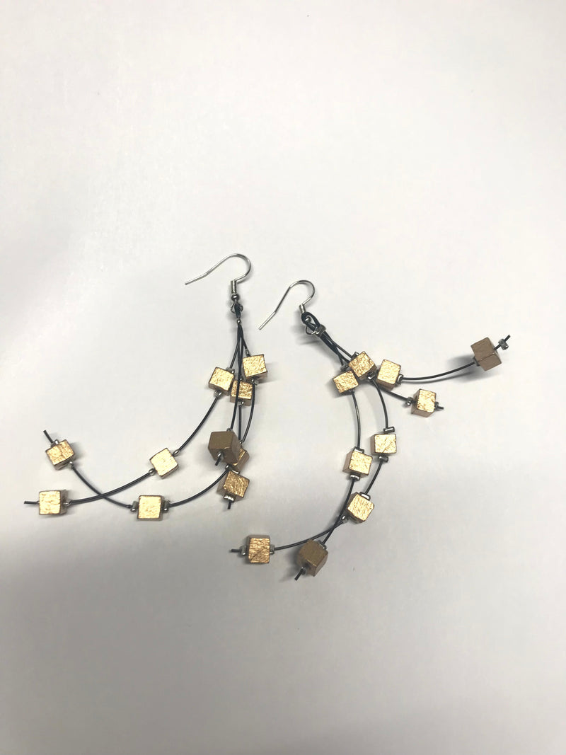 Frankie Pashmina Beads on Fishwire Earrings - Jianhui London