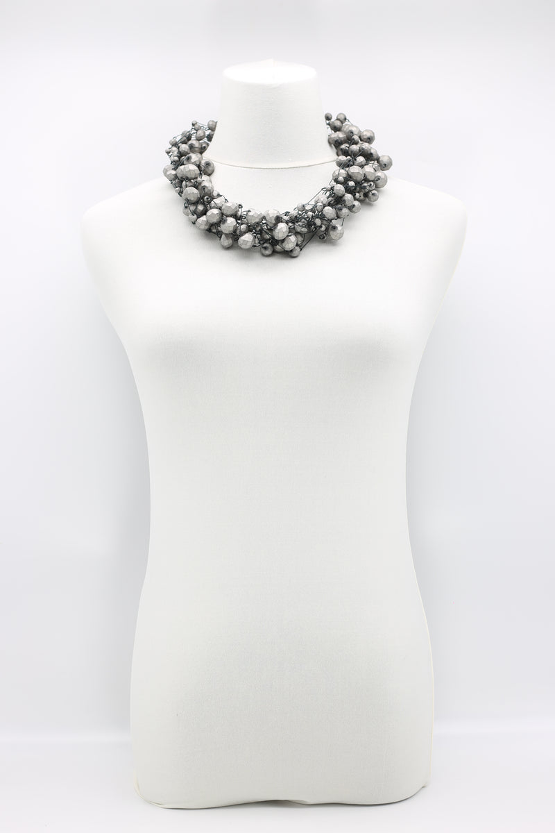 Crystal Faceted Beads on Fishing Wire Necklaces - Jianhui London