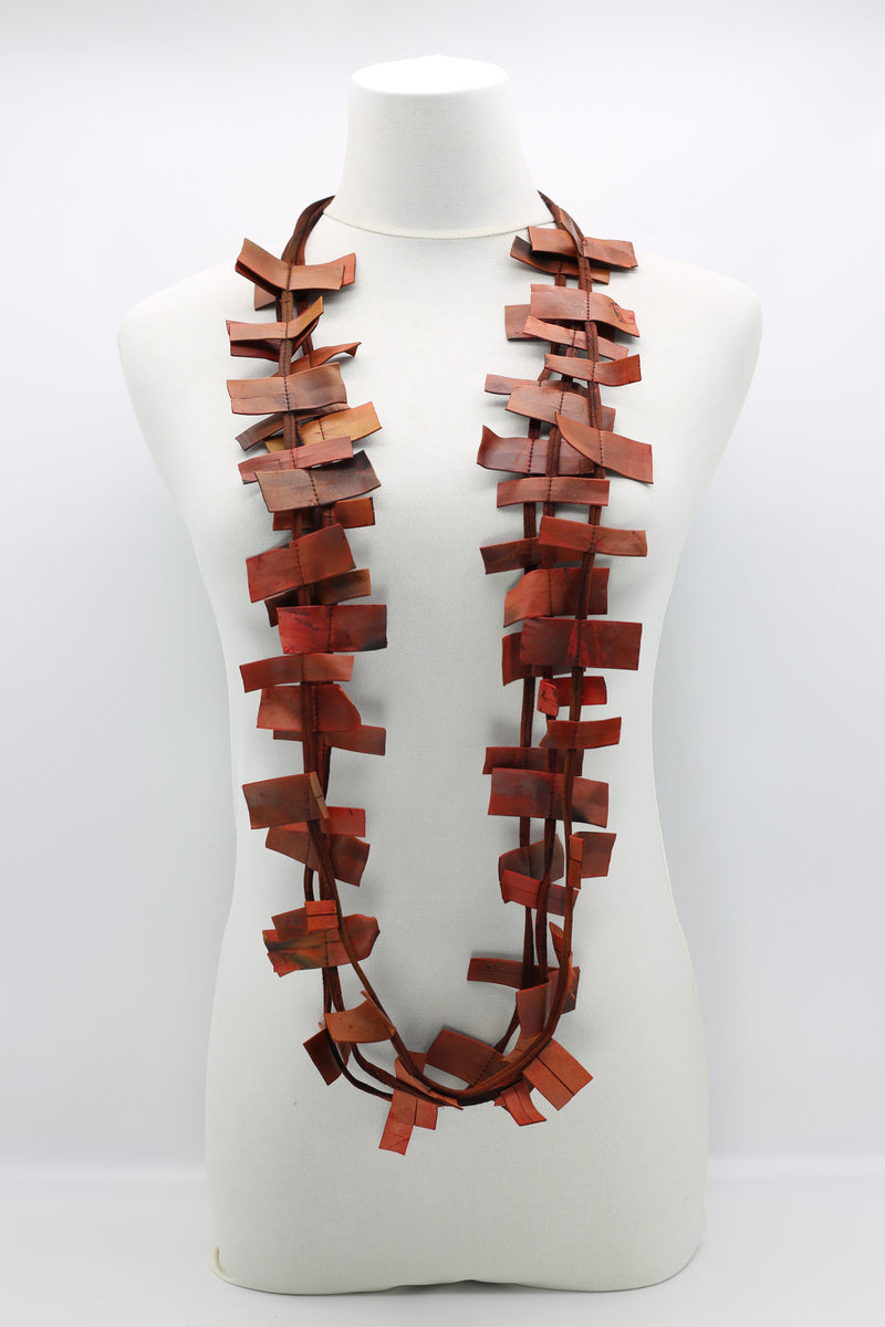 Bird's Nest & Leatherette on Cord Necklaces Set - Jianhui London