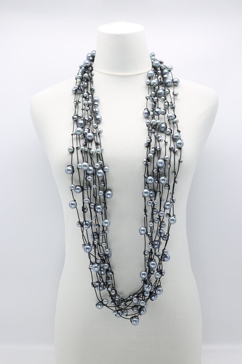 Faux Pearls on Rubber Necklaces - Jianhui London
