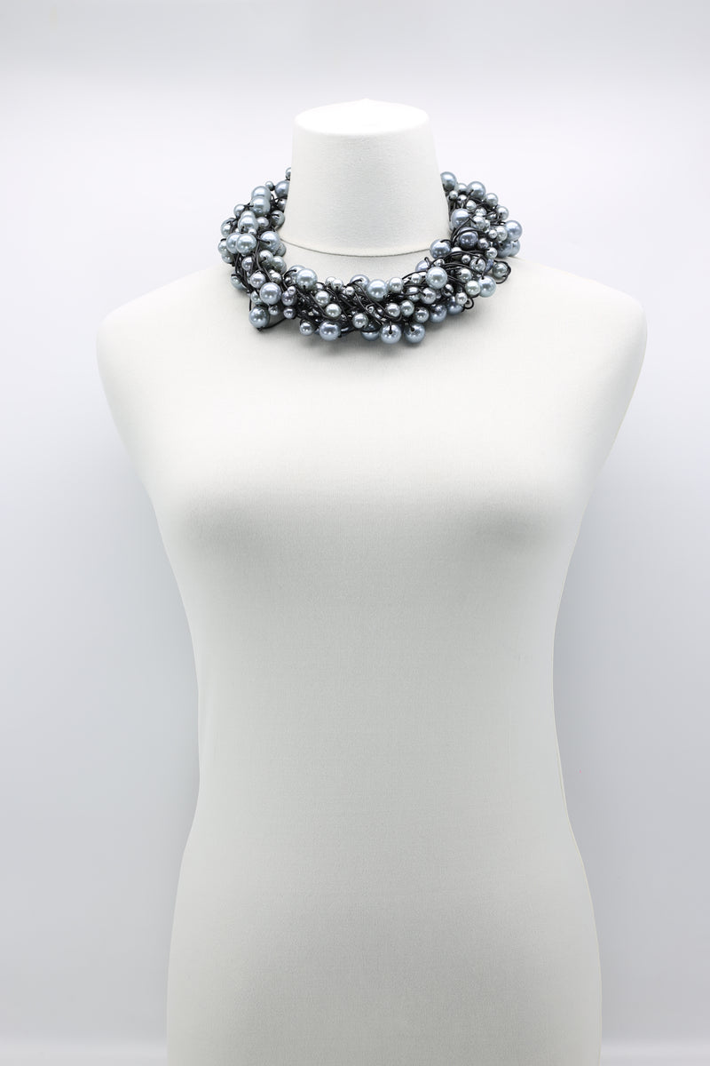 Faux Pearls on Rubber Necklaces - Jianhui London