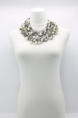 Faux Pearls on Rubber Necklaces - Jianhui London