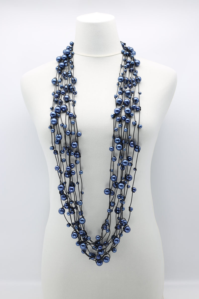 Faux Pearls on Rubber Necklaces - Jianhui London