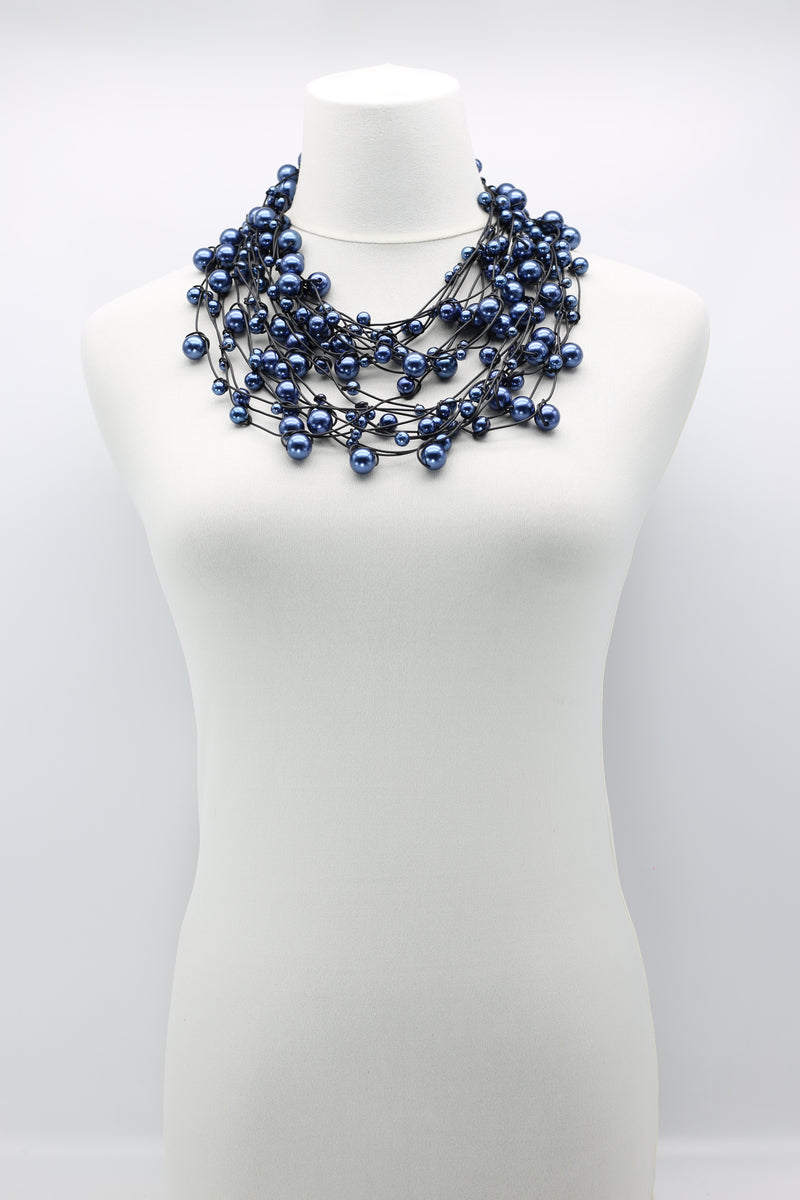Faux Pearls on Rubber Necklaces - Jianhui London