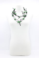 Round Beads on Leatherette Chain Necklaces Set - Jianhui London