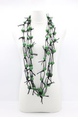 Round Beads Necklaces Set - Spring Green - Jianhui London