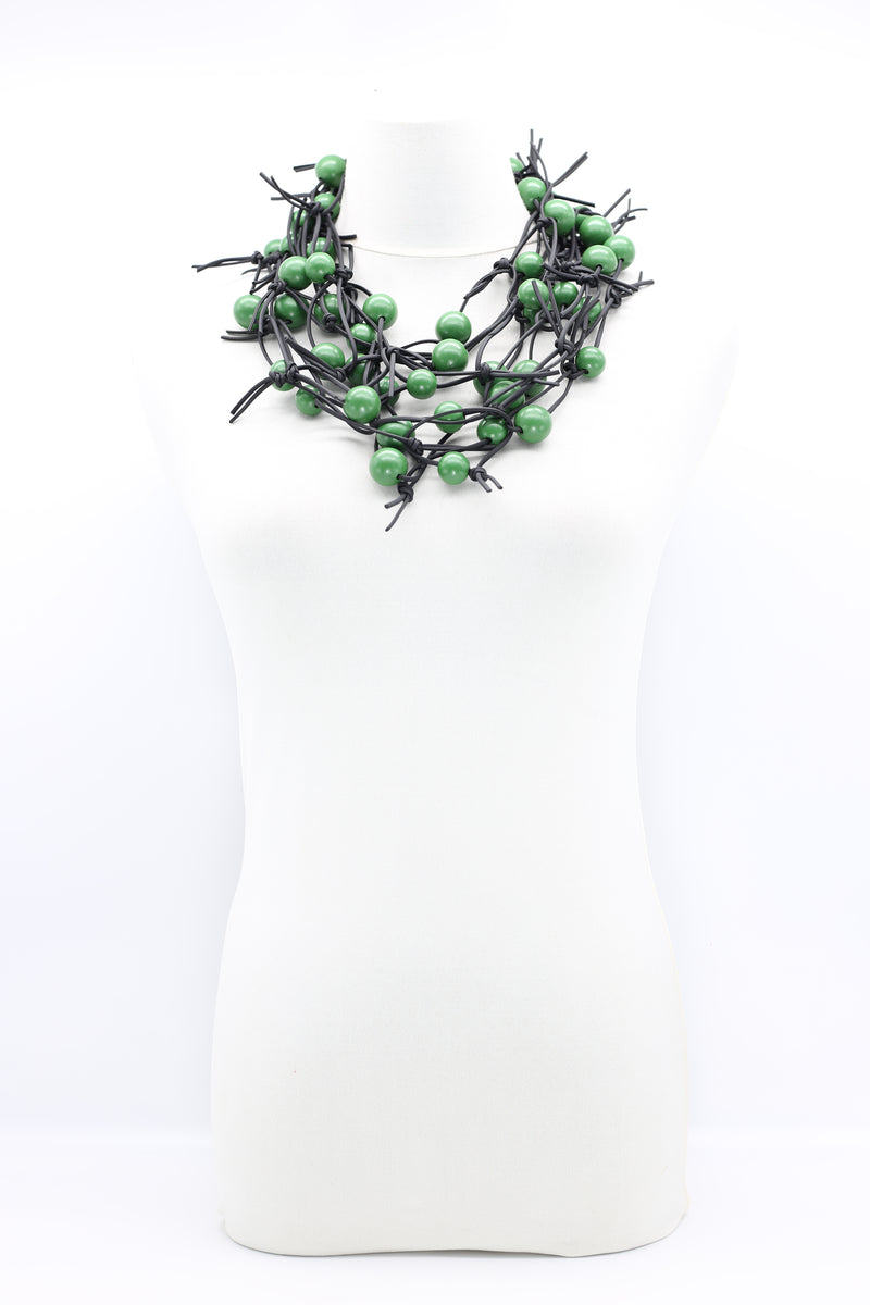 Round Beads Necklaces Set - Spring Green - Jianhui London