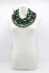 Round Beads Necklaces Set - Spring Green - Jianhui London