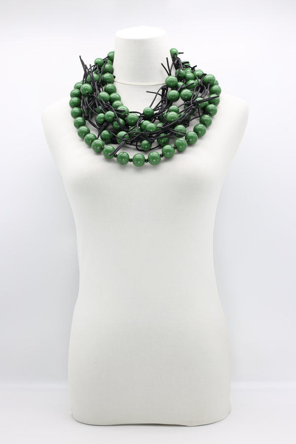 Round Beads Necklaces Set - Spring Green - Jianhui London