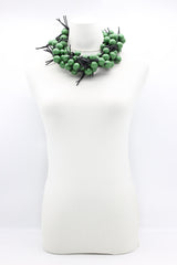 Round Beads on Leatherette Chain Necklaces Set - Jianhui London