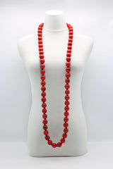 3 Round Beads Necklaces Set - Red, Gold, Black - Jianhui London