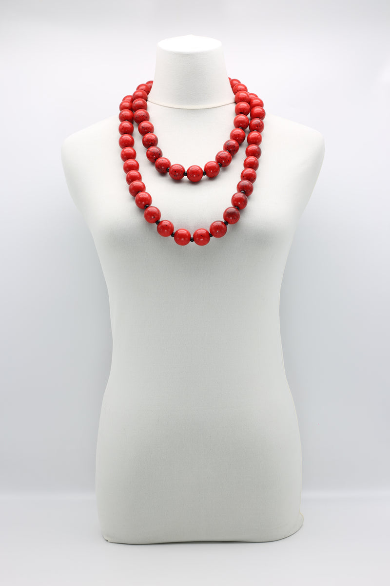 Round Beads Necklace - Hand-painted - Jianhui London