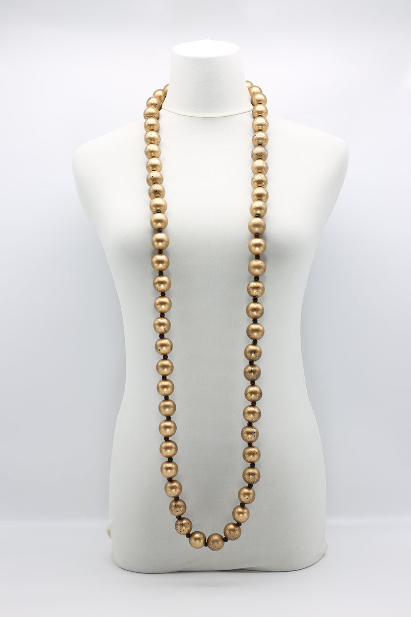 3 Round Beads Necklaces Set Silver/Gold - Jianhui London
