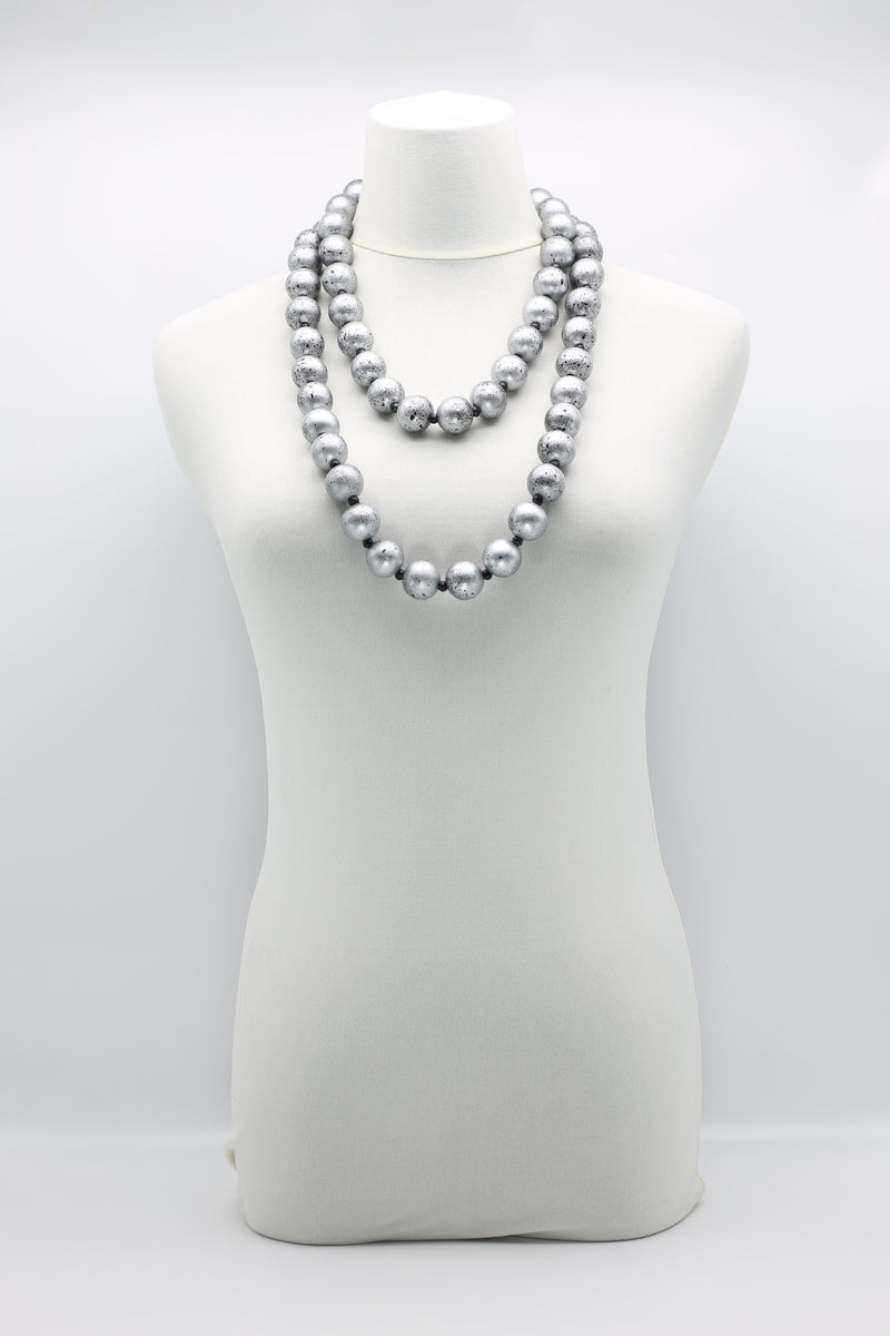 3 Round Beads Necklaces Set Silver/Gold - Jianhui London