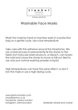 Crystal UK Mask & Square Necklace - Cobalt Blue - Jianhui London