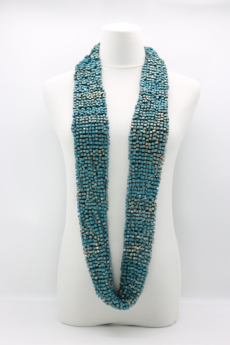 Pashmina Fishnet Infinity Scarf - Large - Hand painted - Jianhui London