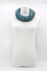 Pashmina Fishnet Infinity Scarf - Large - Hand painted - Jianhui London