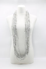Crystals on Textile Cord Necklace - Jianhui London