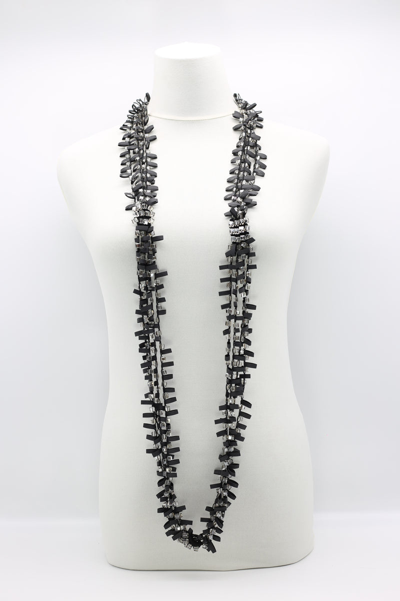 Hand-crocheted Crystal Beads and Rubber Necklaces - Jianhui London