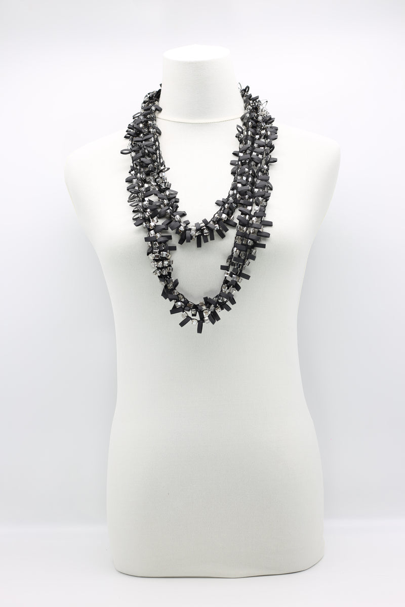 Hand-crocheted Crystal Beads and Rubber Necklaces - Jianhui London
