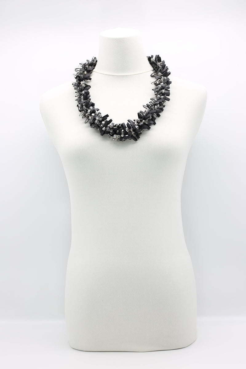Hand-crocheted Crystal Beads and Rubber Necklaces - Jianhui London