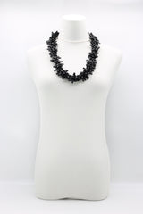 Hand-crocheted Rubber with Crystal Beads Necklace - Jianhui London