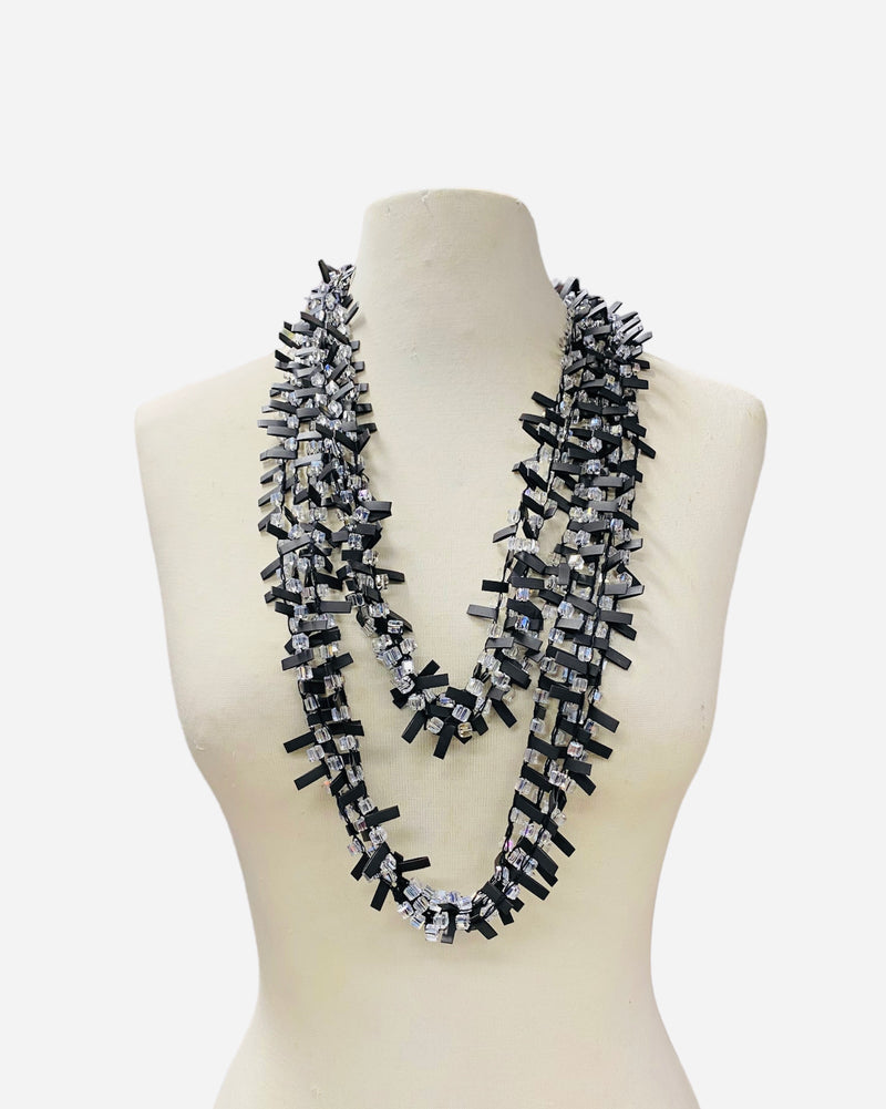 Hand-crocheted Crystal Beads and Rubber Necklaces - Jianhui London