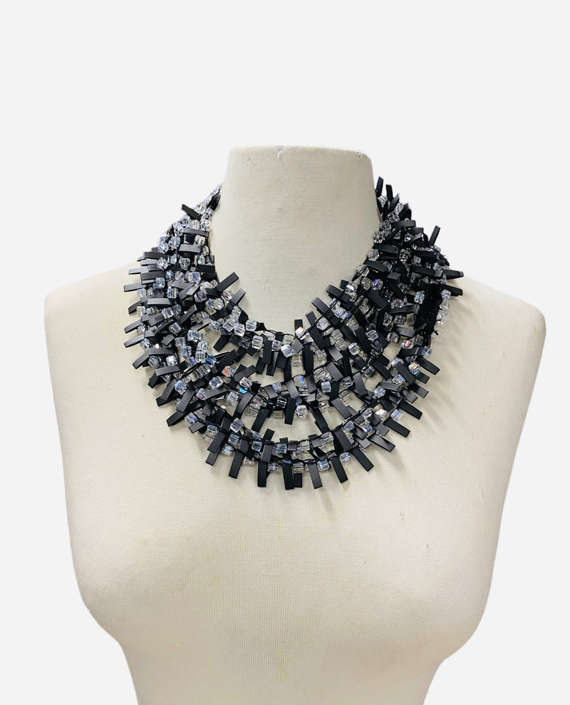 Hand-crocheted Crystal Beads and Rubber Necklaces - Jianhui London