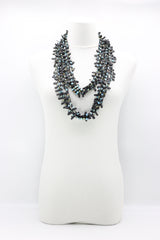 Hand-crocheted Rubber with Crystal Beads Necklace - Jianhui London