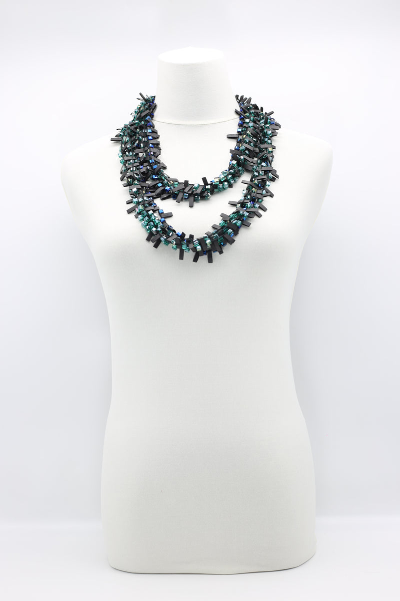 Hand-crocheted Crystal Beads and Rubber Necklaces - Jianhui London