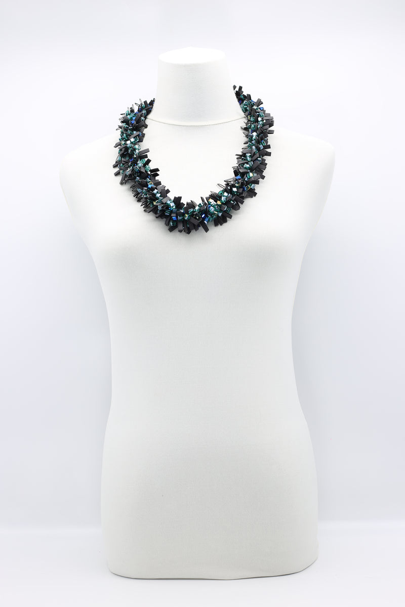 Hand-crocheted Crystal Beads and Rubber Necklaces - Jianhui London