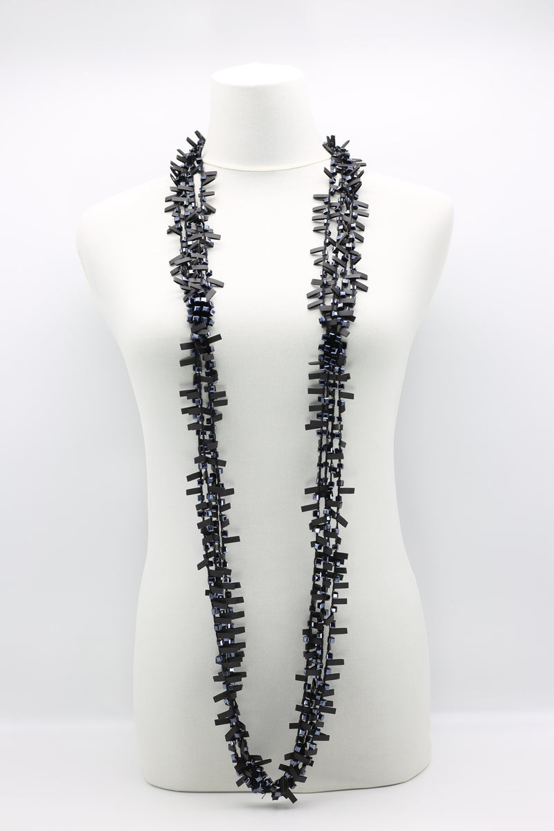 Hand-crocheted Crystal Beads and Rubber Necklaces - Jianhui London