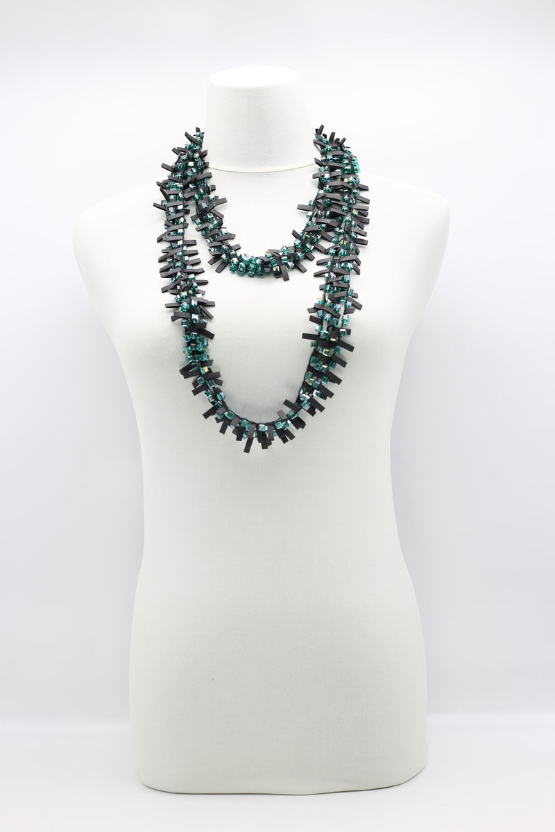 Hand-crocheted Crystal Beads and Rubber Necklaces - Jianhui London