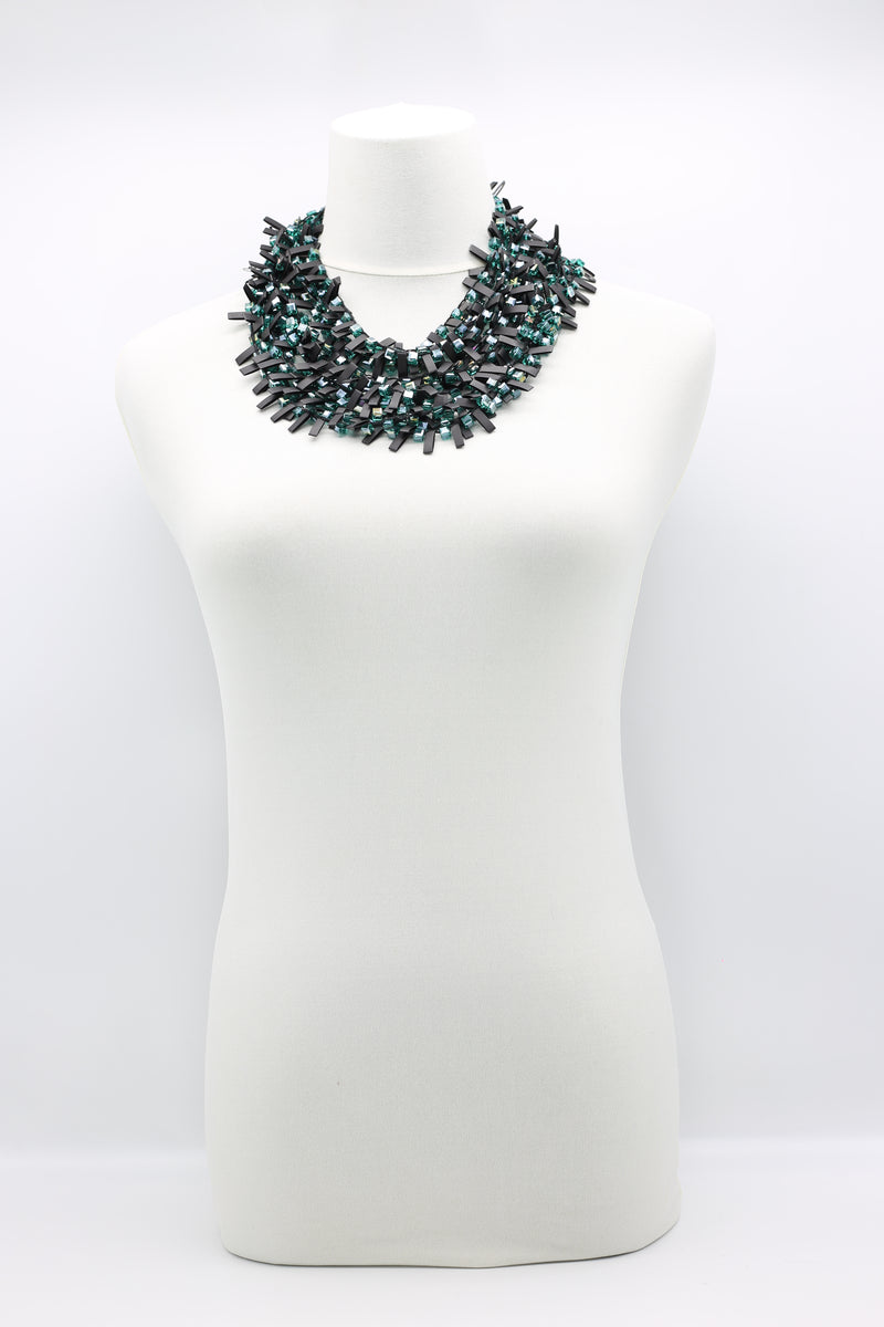 Hand-crocheted Crystal Beads and Rubber Necklaces - Jianhui London