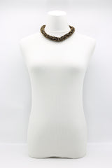 Mini Crystals on Hand-crocheted Cord Necklaces - Jianhui London