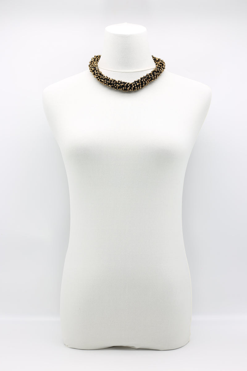 Mini Crystals on Hand-crocheted Cord Necklaces - Jianhui London