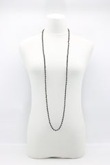 Mini Crystals on Hand-crocheted Cord Necklaces - Single strand - Jianhui London
