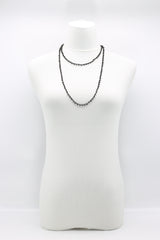 Mini Crystals on Hand-crocheted Cord Necklaces - Single strand - Jianhui London