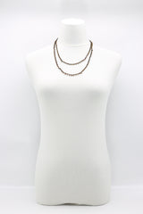 Mini Crystals on Hand-crocheted Cord Necklaces - Single strand - Jianhui London