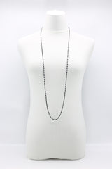Mini Crystals on Hand-crocheted Cord Necklaces - Single strand - Jianhui London